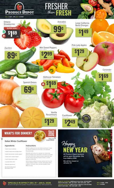Produce Depot Flyer December 31 to January 6