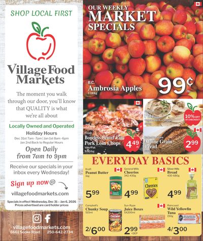 Village Food Markets Flyer December 31 to January 6