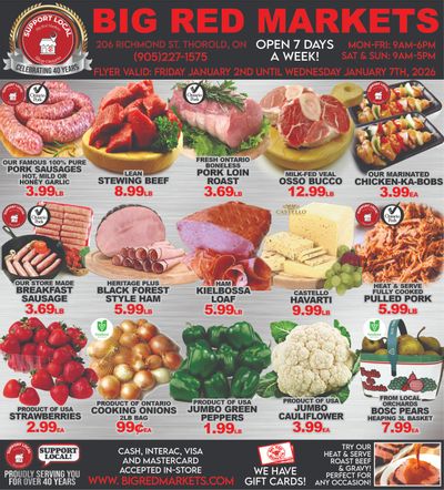 Big Red Markets Flyer January 2 to 7