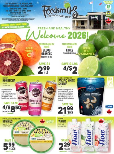 Foodsmiths Flyer January 2 to 15