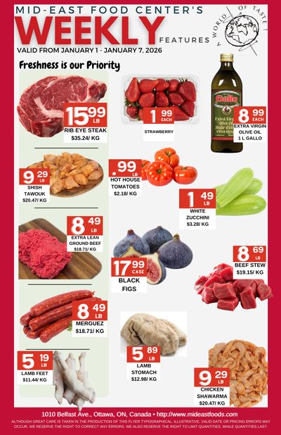 Mid-East Food Centre Flyer January 1 to 7