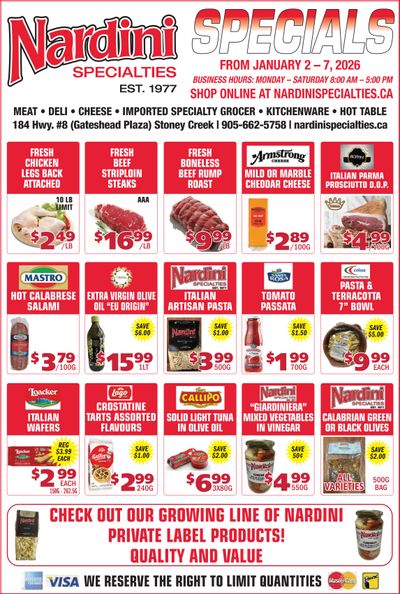 Nardini Specialties Flyer January 1 to 7