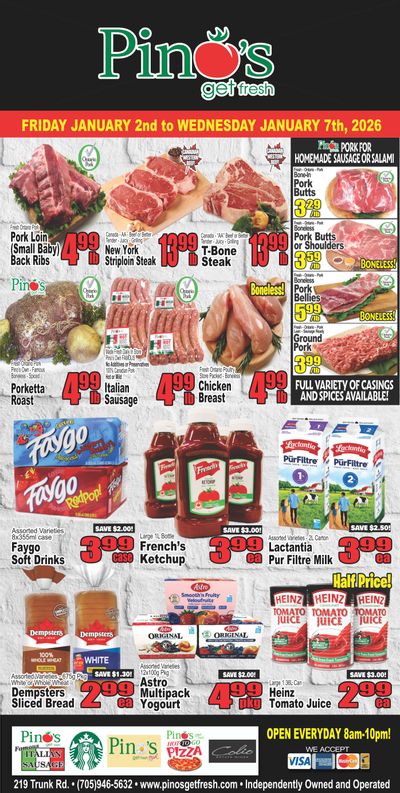 Pino's Flyer January 2 to 7
