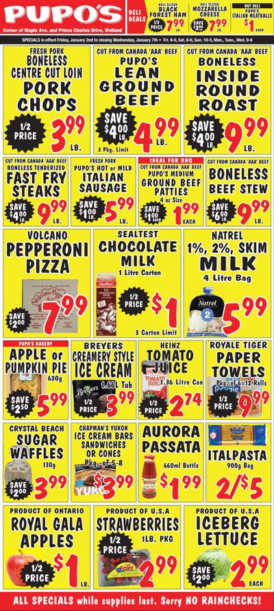 Pupo's Food Market Flyer January 2 to 7
