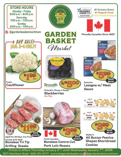 The Garden Basket Flyer January 2 to 7