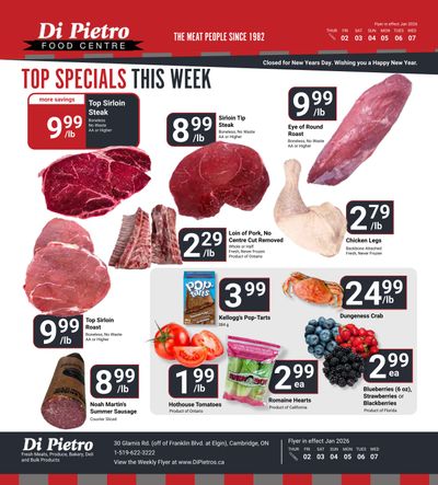 Di Pietro Food Centre Flyer January 1 to 7