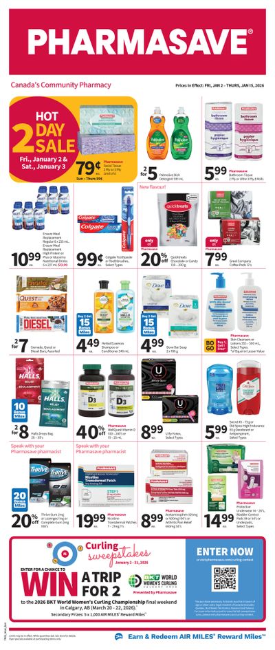 Pharmasave (ON & West) Flyer January 2 to 15