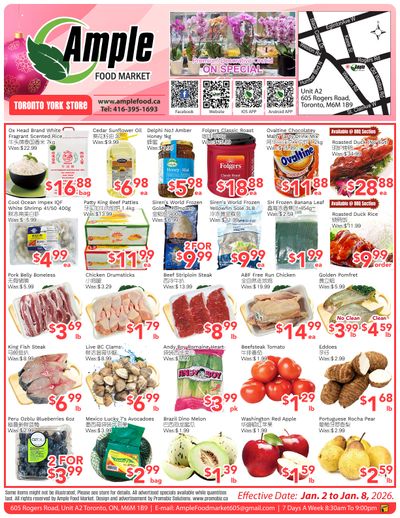 Ample Food Market (North York) Flyer January 2 to 8