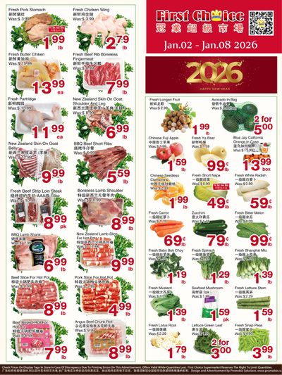 First Choice Supermarket Flyer January 2 to 8