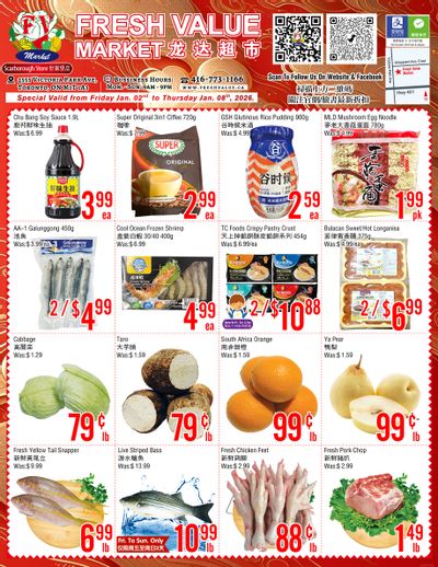 Fresh Value (Scarborough) Flyer January 2 to 8