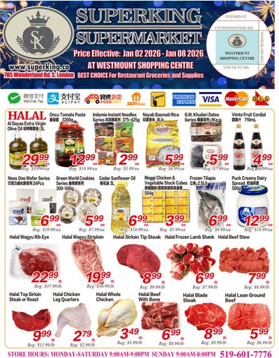 Superking Supermarket (London) Flyer January 2 to 8