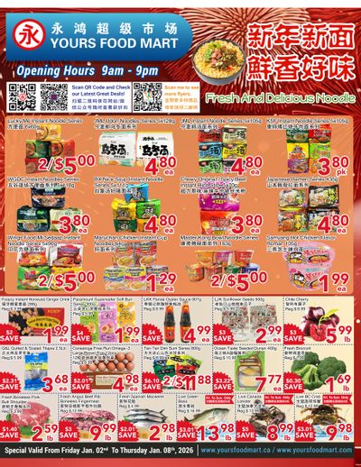 Yours Food Mart Flyer January 2 to 8