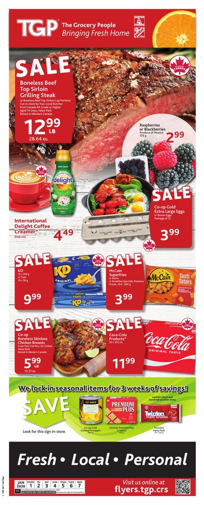 TGP The Grocery People Flyer January 1 to 7