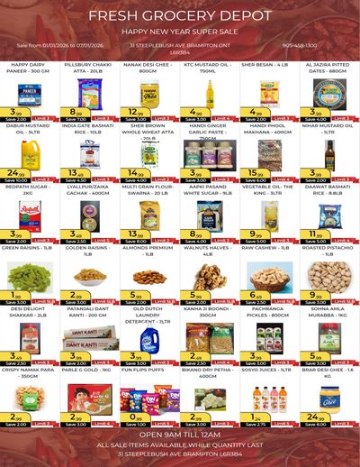 Fresh Grocery Depot Flyer January 1 to 7