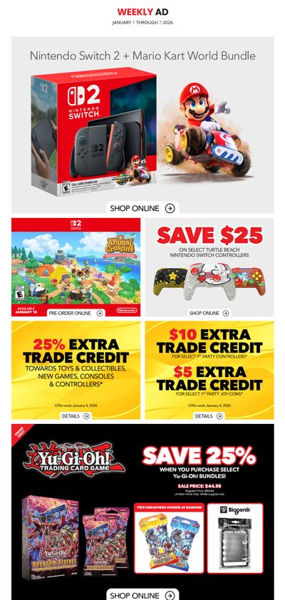EB Games Flyer January 1 to 7