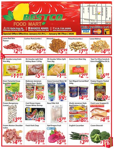 BestCo Food Mart (Etobicoke) Flyer January 2 to 8