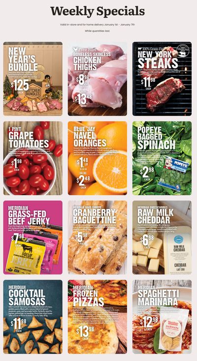 Meridian Farm Market Flyer January 1 to 7