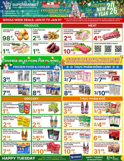 88 Supermarket Flyer January 1 to 7