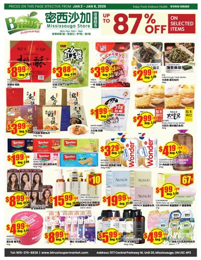 Btrust Supermarket (Mississauga) Flyer January 2 to 8