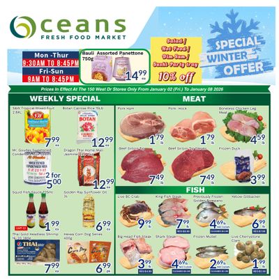 Oceans Fresh Food Market (Brampton) Flyer January 2 to 8