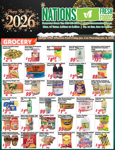 Nations Fresh Foods (Brampton) Flyer January 2 to 8