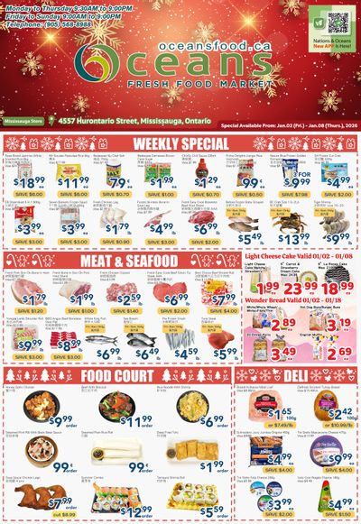 Oceans Fresh Food Market (Mississauga) Flyer January 2 to 8