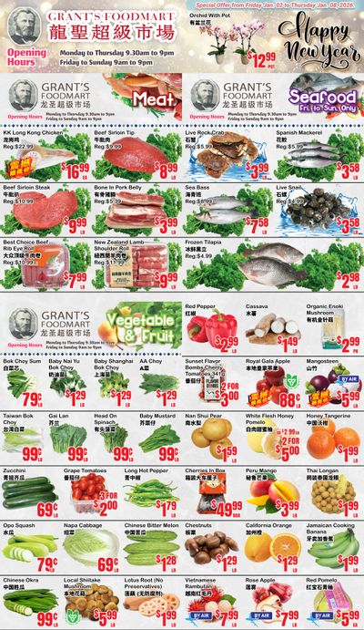 Grant's Food Mart Flyer January 2 to 8