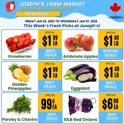 Joseph's Farm Market Flyer January 2 to 7