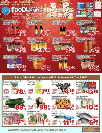 FoodyMart (HWY7) Flyer January 2 to 8