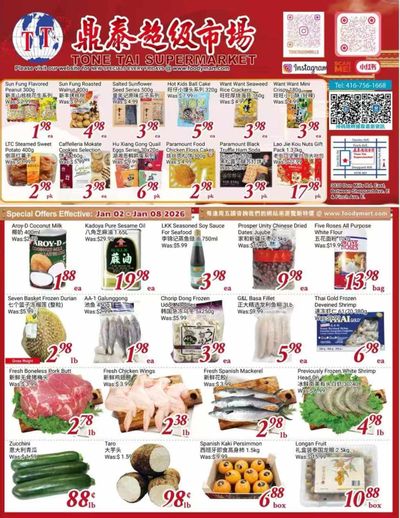 Tone Tai Supermarket Flyer January 2 to 8