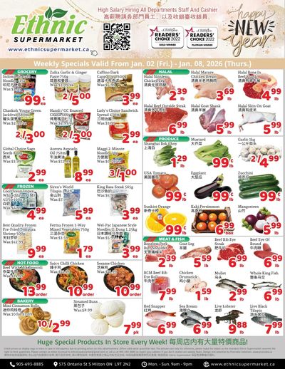 Ethnic Supermarket (Milton) Flyer January 2 to 8