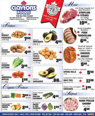 Claytons Heritage Market Flyer January 2 to 8