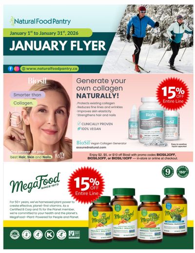 Natural Food Pantry Flyer January 1 to 31