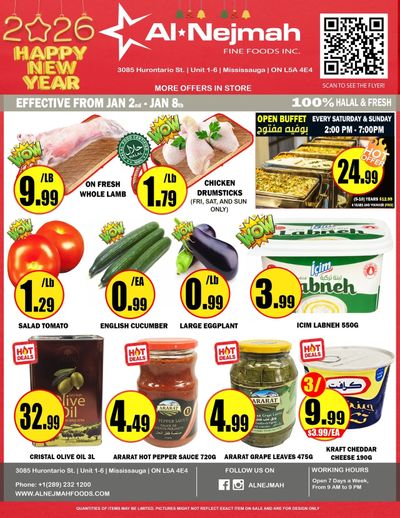 Alnejmah Fine Foods Inc. Flyer January 2 to 8