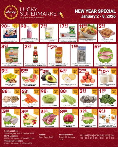 Lucky Supermarket (Edmonton) Flyer January 2 to 8