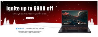 Acer Canada Holiday Sale: Save up to $900 on Nitro Laptops + More