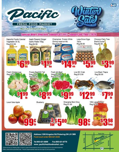 Pacific Fresh Food Market (Pickering) Flyer January 2 to 8