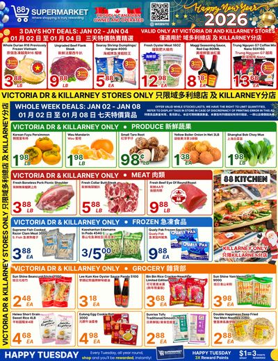 88 Supermarket Flyer January 2 to 8