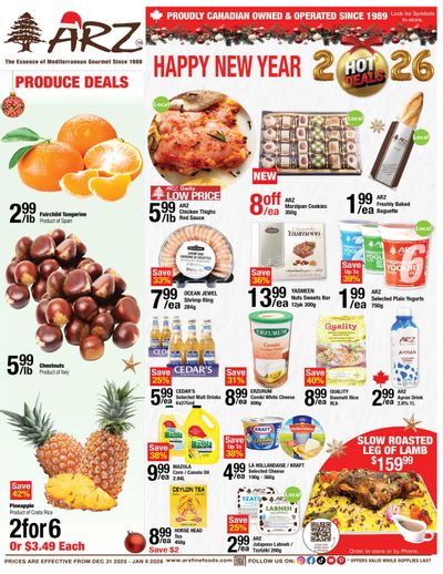 Arz Fine Foods Flyer December 31 to January 8