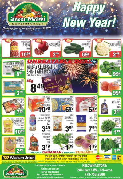 Sabzi Mandi Supermarket (Kelowna) Flyer January 2 to 7