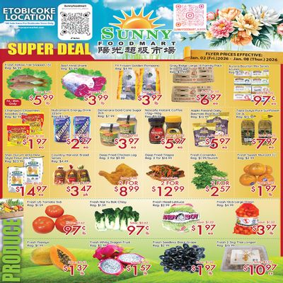 Sunny Foodmart (Etobicoke) Flyer January 2 to 8