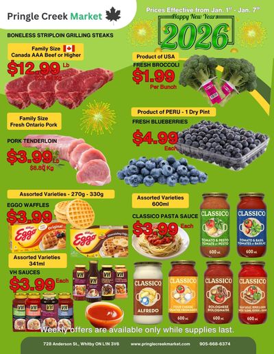 Pringle Creek Market Flyer January 1 to 7