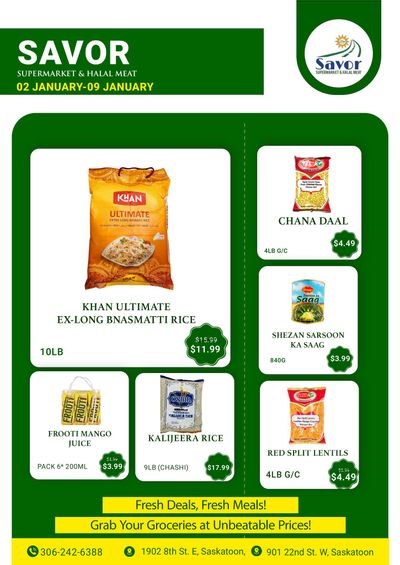 Savor Supermarket Flyer January 2 to 9