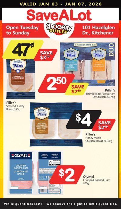 SaveALot Grocery Outlet Flyer January 3 to 7