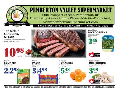 Pemberton Valley Supermarket Flyer January 4 to 10