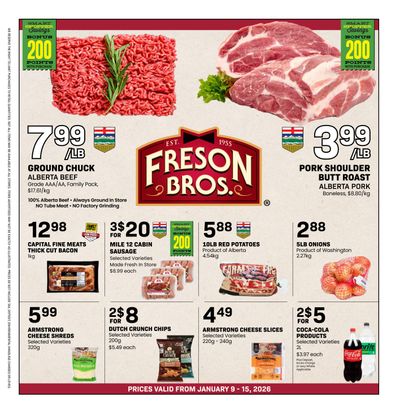 Freson Bros. Flyer January 9 to 15