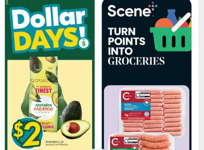 Sobeys Ontario Dollar Days Sale: 5 Pack of Avocados for $2 + More