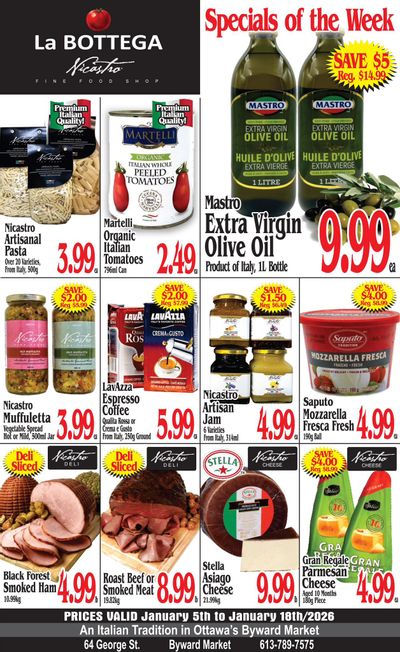 La Bottega Nicastro Fine Foods Flyer January 5 to 18