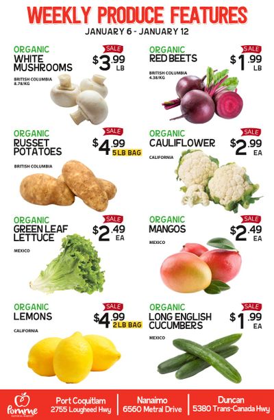 Pomme Natural Market Weekly Produce Flyer January 6 to 12