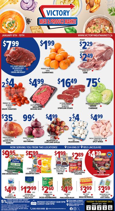 Victory Meat Market Flyer January 6 to 10
